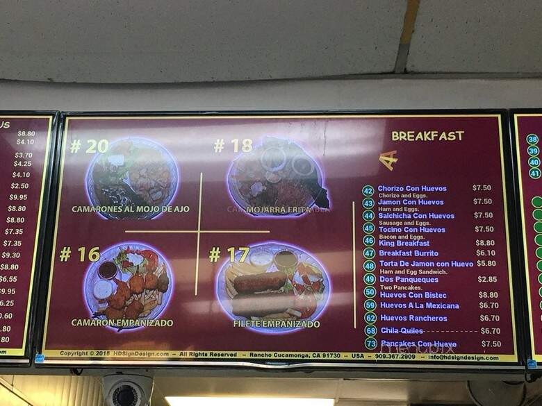Tacos El Zorro - North Hollywood, CA menu_pic