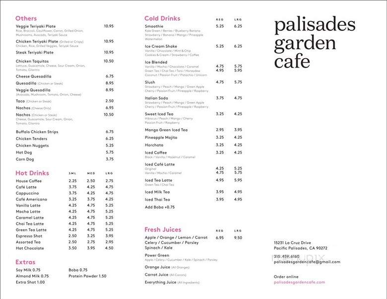Palisades Garden Cafe - Pacific Palisades, CA menu_pic