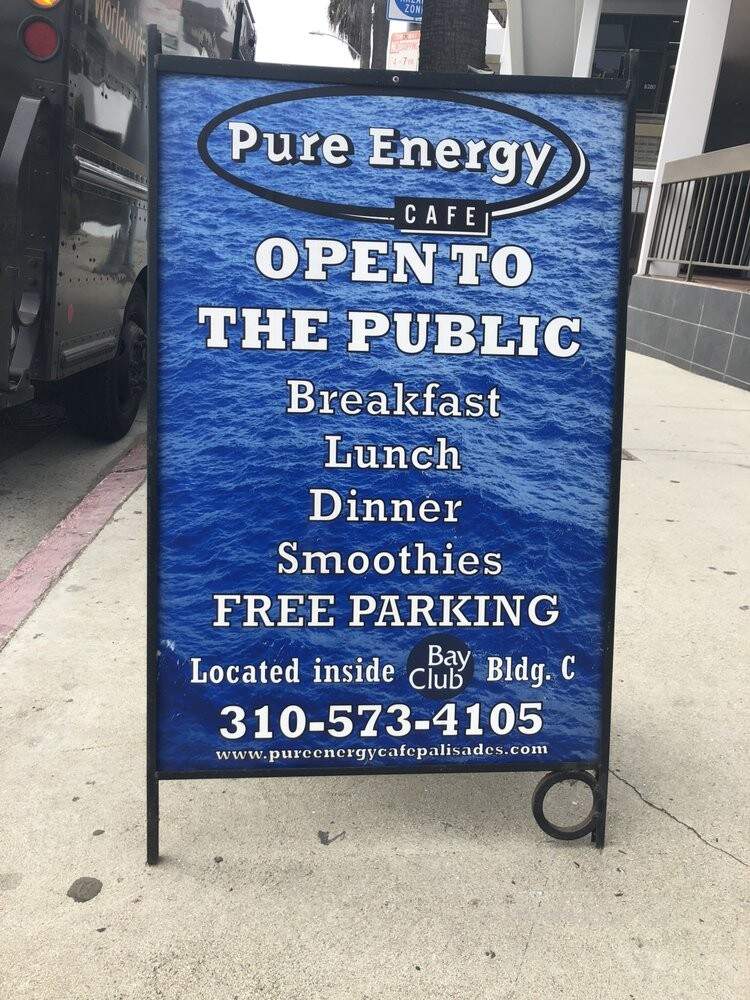 Pure Energy Cafe - Pacific Palisades, CA menu_pic