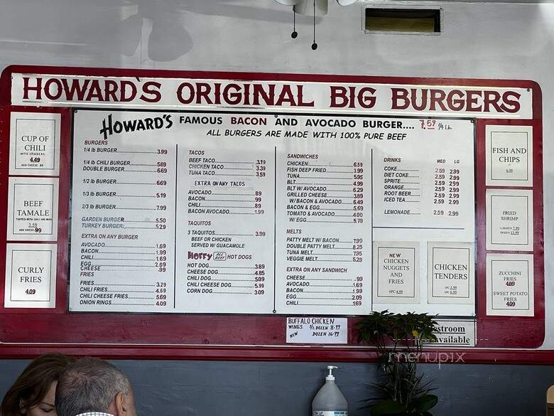 Howard's Big Burger - Los Angeles, CA menu_pic