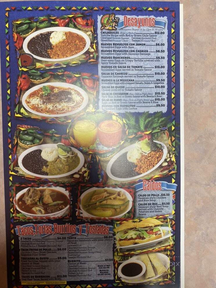 Las 7 Regiones - Los Angeles, CA menu_pic