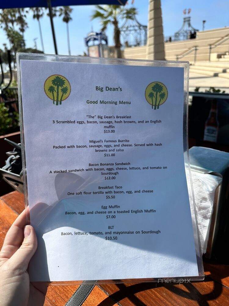 Big Dean's Cafe - Santa Monica, CA menu_pic