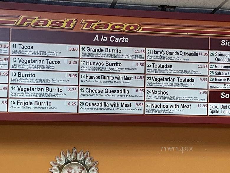 Fast Taco - Santa Monica, CA menu_pic