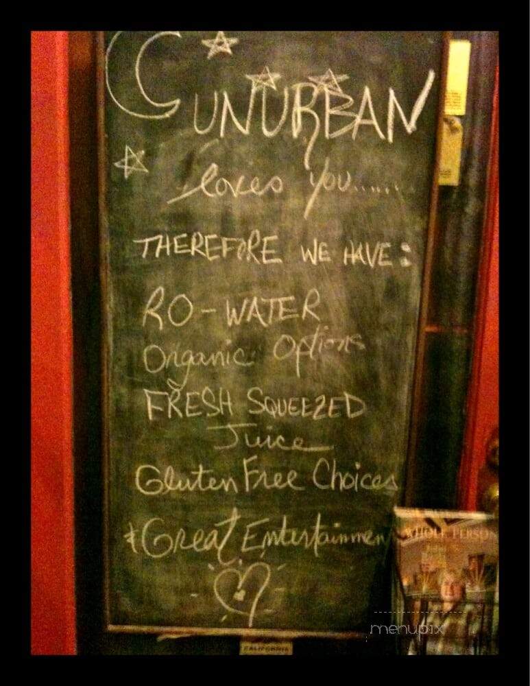 Unurban - Santa Monica, CA menu_pic