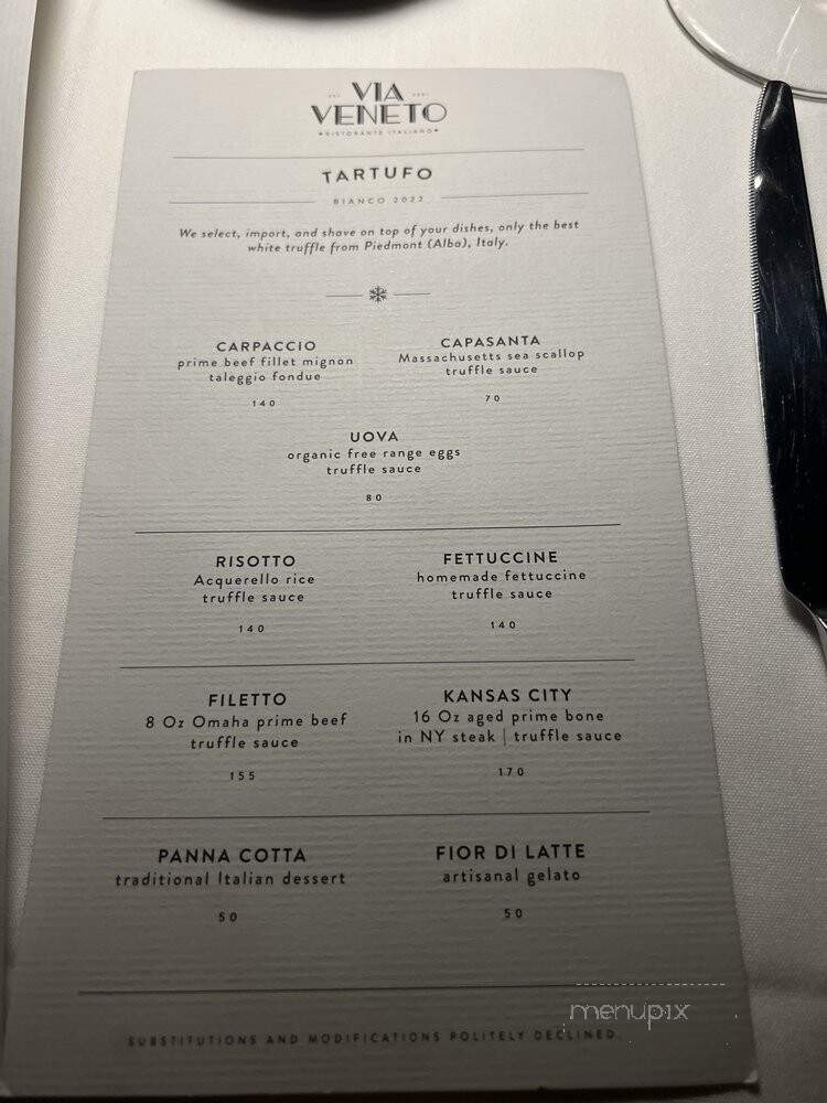 Via Veneto - Santa Monica, CA menu_pic