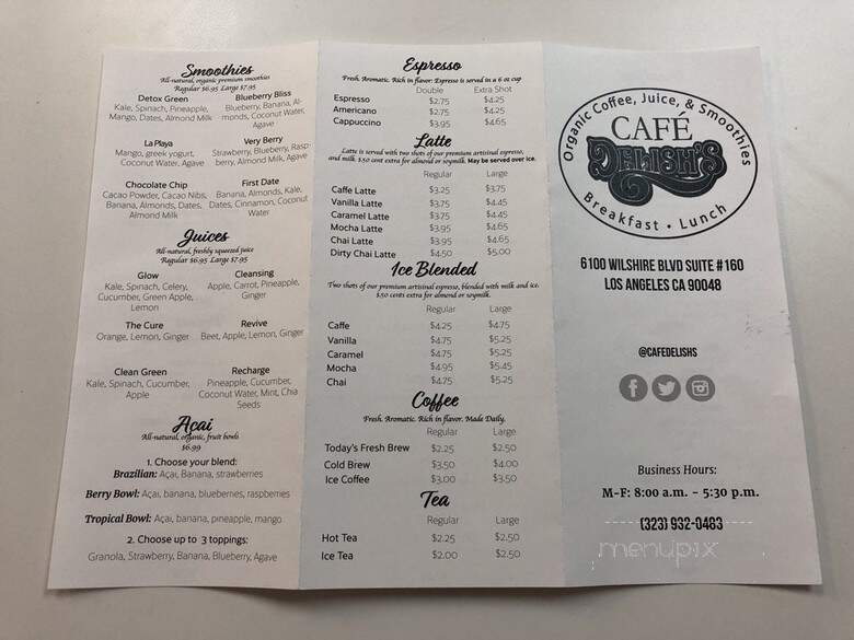 Delishs - Los Angeles, CA menu_pic