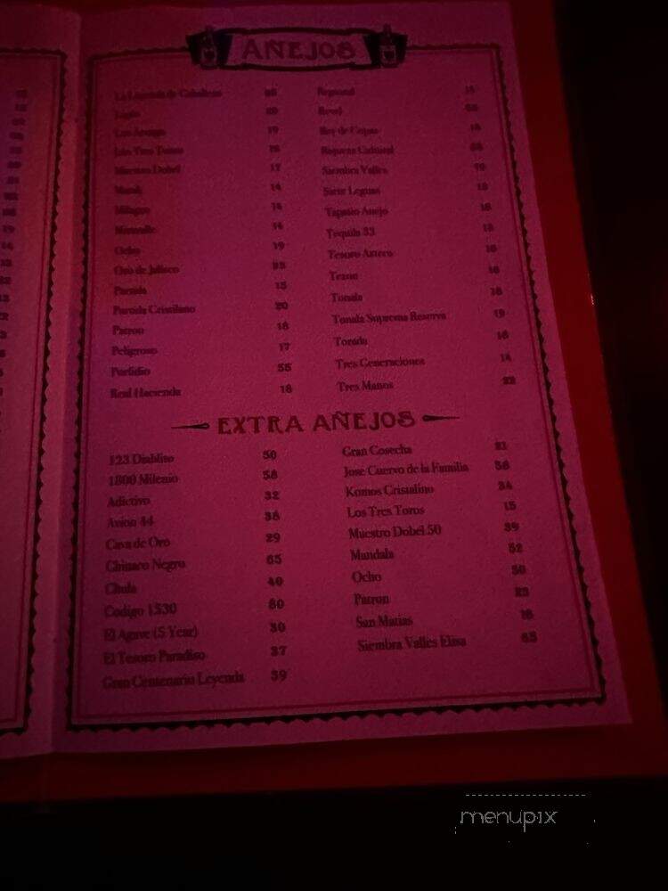 El Carmen - Los Angeles, CA menu_pic