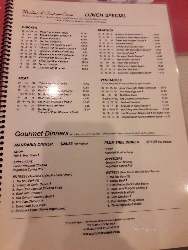 Plum Tree Inn - Los Angeles, CA menu_pic