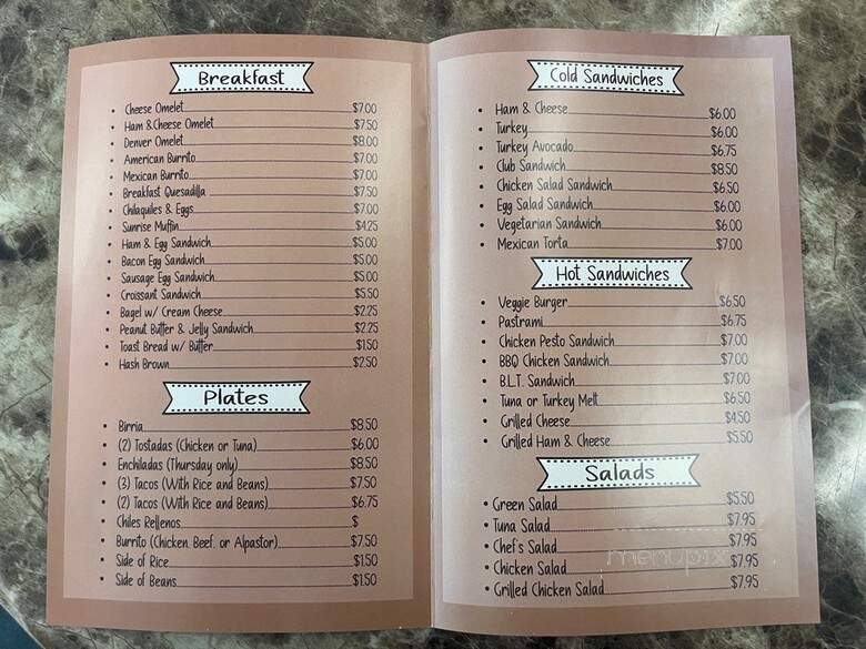 Courtyard Cafe - Los Angeles, CA menu_pic