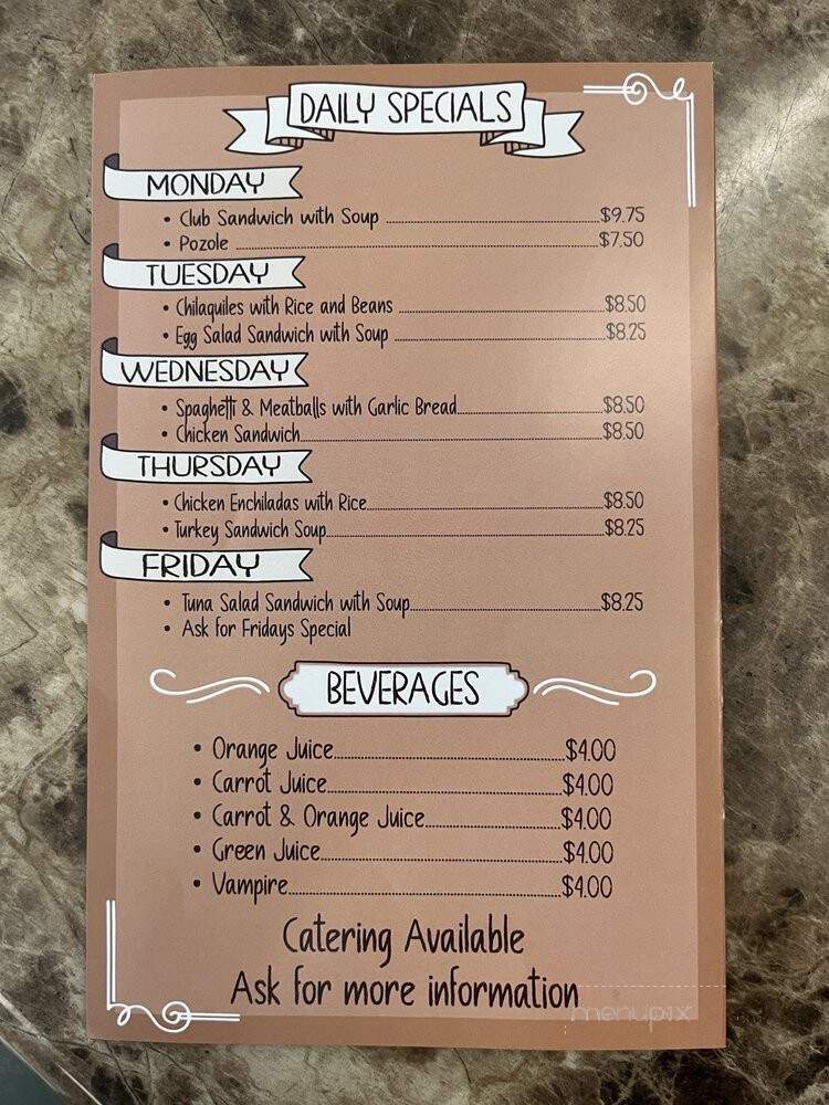 Courtyard Cafe - Los Angeles, CA menu_pic