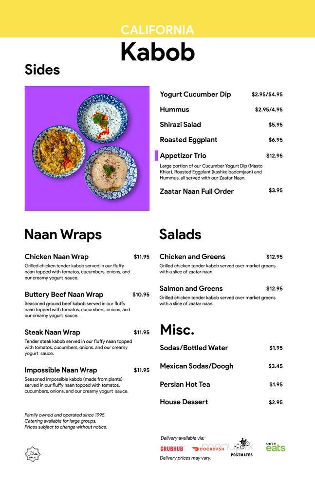 Kabob House - Los Angeles, CA menu_pic