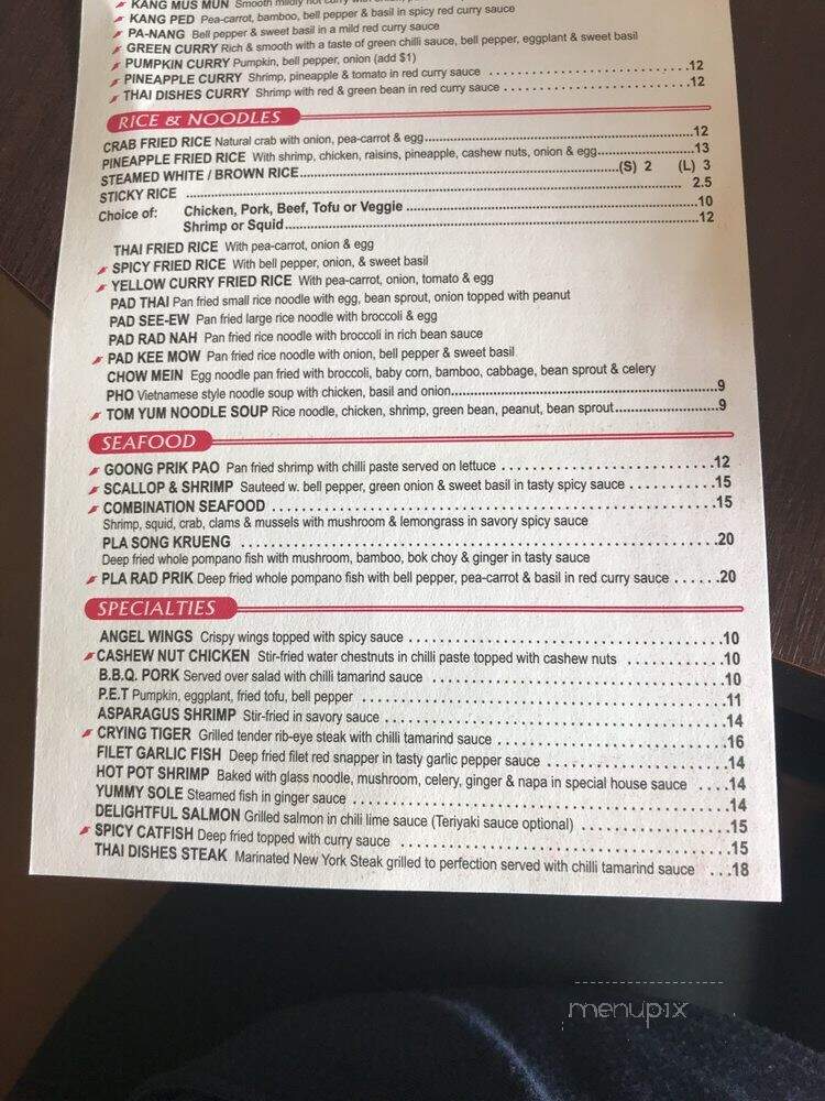Thai Dishes - Los Angeles, CA menu_pic