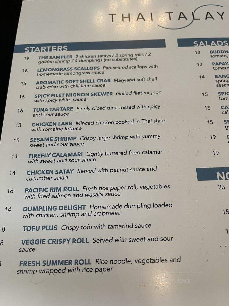 Thai Talay - Los Angeles, CA menu_pic