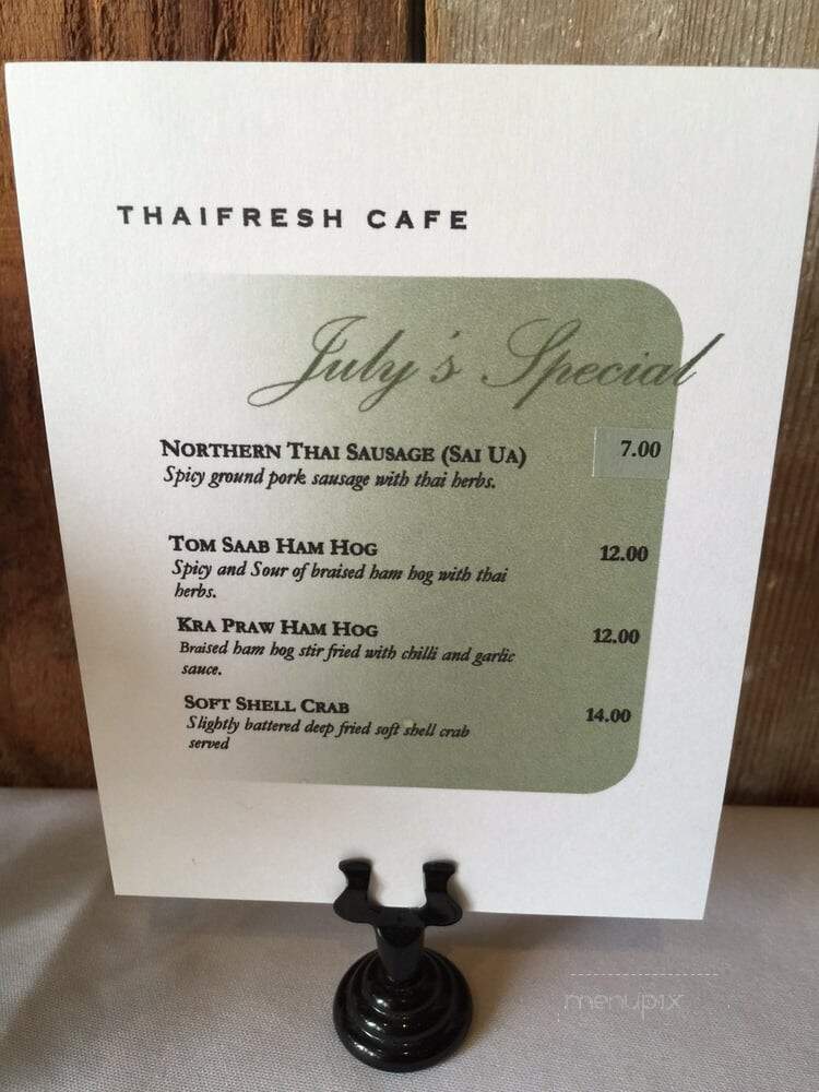 Thai Fresh - Los Angeles, CA menu_pic