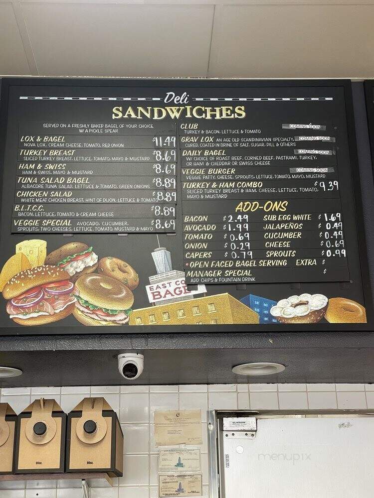 East Coast Bagel - Woodland Hills, CA menu_pic