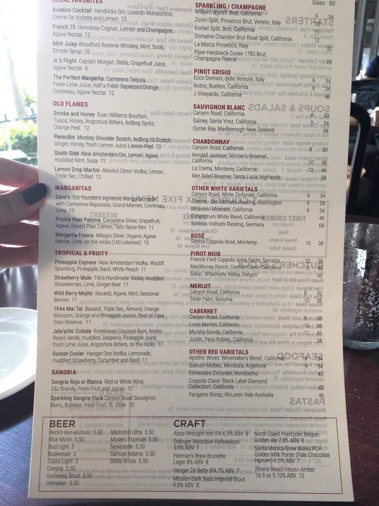 94th Aero Squadron Restaurant - Van Nuys, CA menu_pic