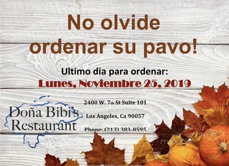 Antojitos Bibi - Los Angeles, CA menu_pic