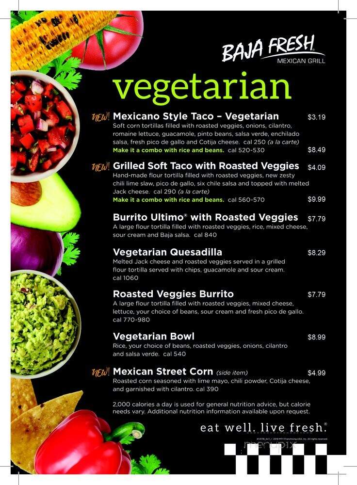 Baha Fresh - Culver City, CA menu_pic