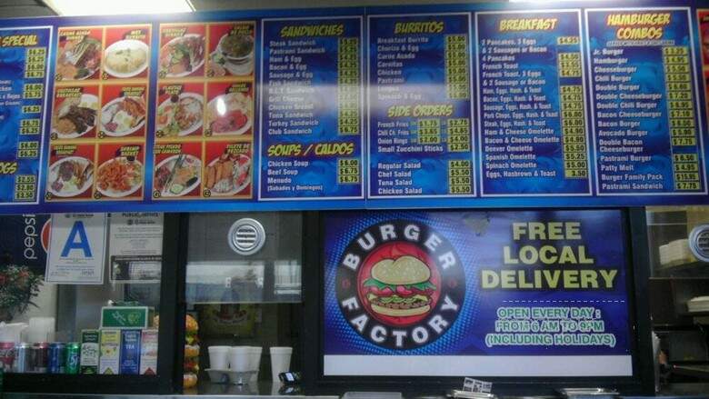 Burger Factory - Los Angeles, CA menu_pic