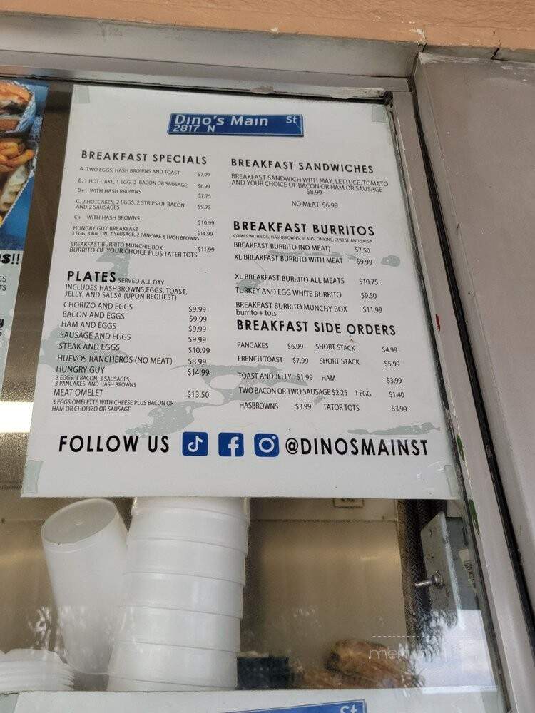 Dino's Burgers - Los Angeles, CA menu_pic