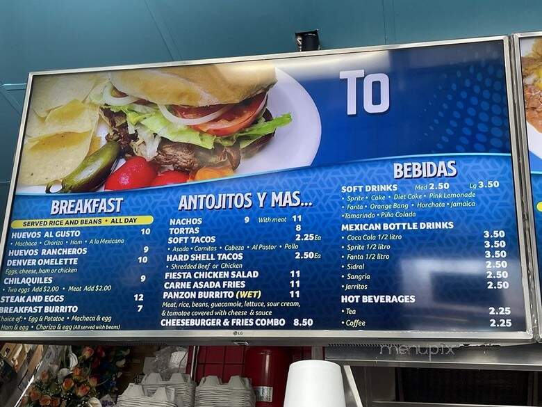 El Buritto Panzon - Los Angeles, CA menu_pic