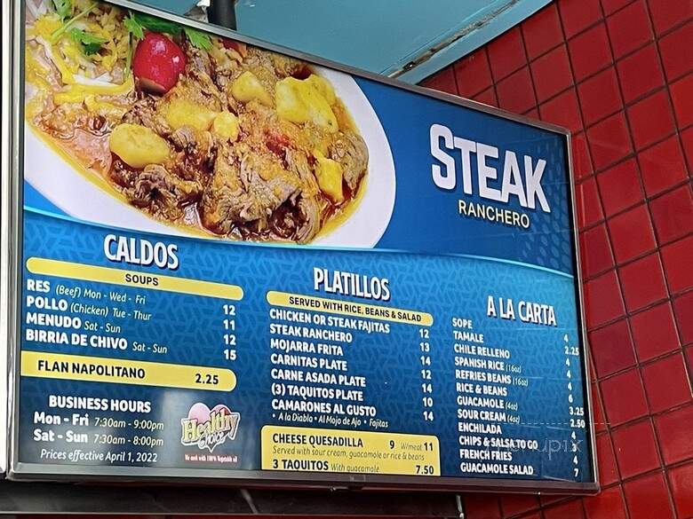 El Buritto Panzon - Los Angeles, CA menu_pic