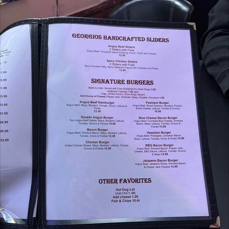 Georgio's Pizza - Sun Valley, CA menu_pic
