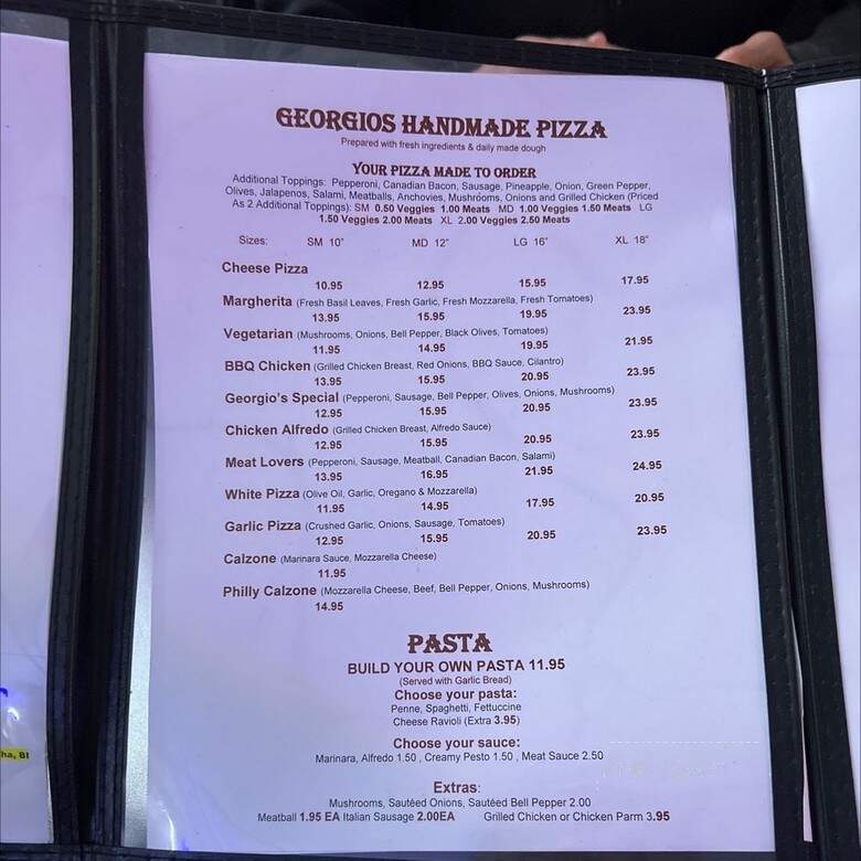 Georgio's Pizza - Sun Valley, CA menu_pic
