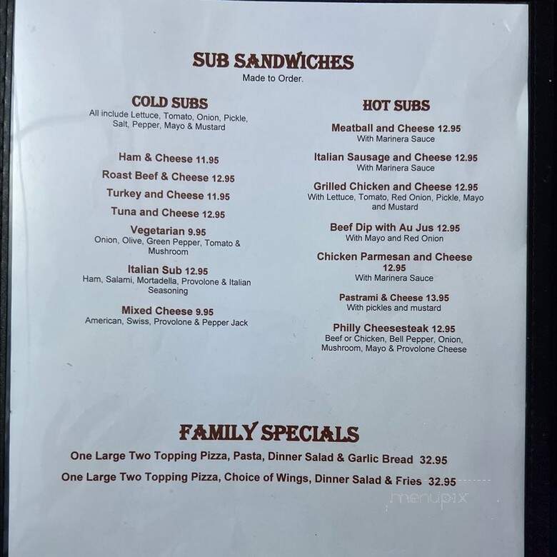 Georgio's Pizza - Sun Valley, CA menu_pic