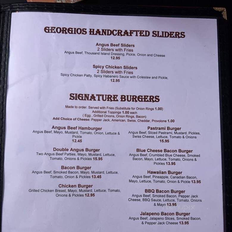 Georgio's Pizza - Sun Valley, CA menu_pic