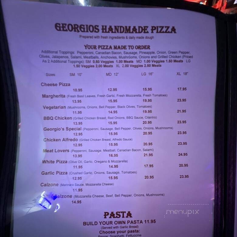 Georgio's Pizza - Sun Valley, CA menu_pic