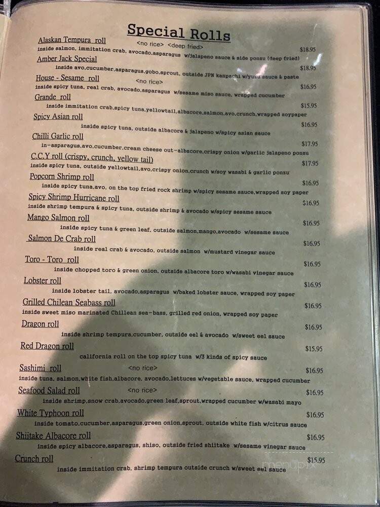 Hanami Shushi - Calabasas, CA menu_pic