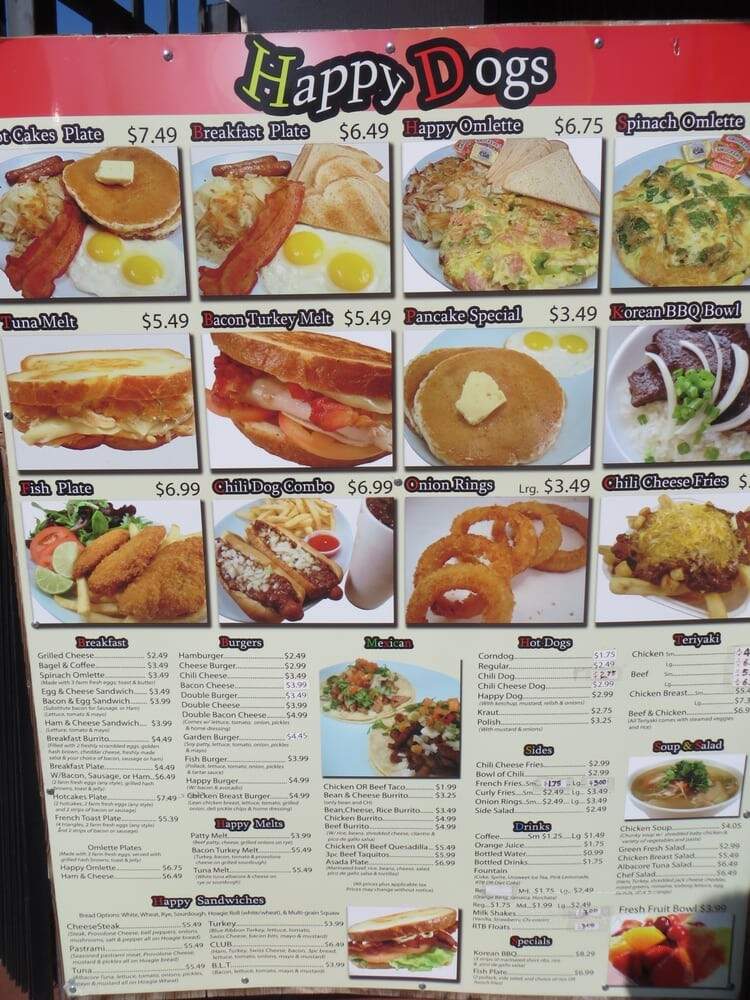 Happy Dogs - Van Nuys, CA menu_pic