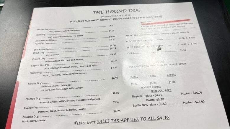 Hound Dog Hot Dog Shop - Sun Valley, CA menu_pic