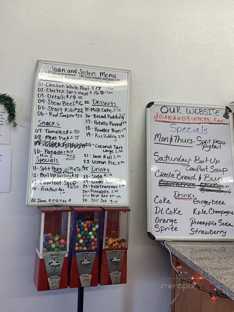 Joan & Sisters Restaurant - Los Angeles, CA menu_pic