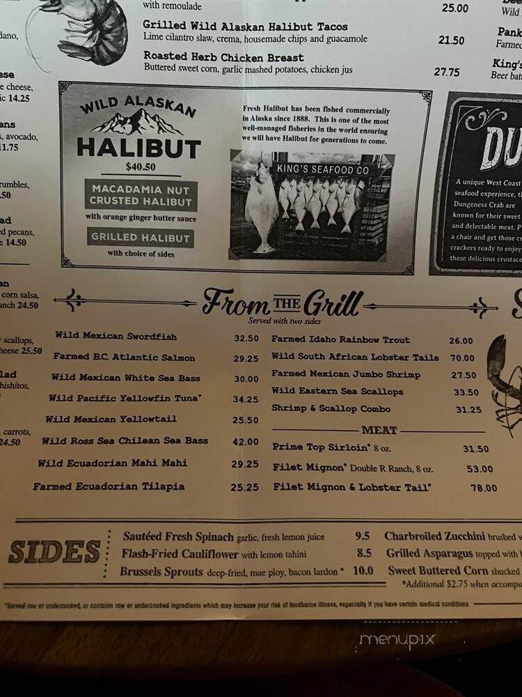Kings Fish House - Calabasas, CA menu_pic