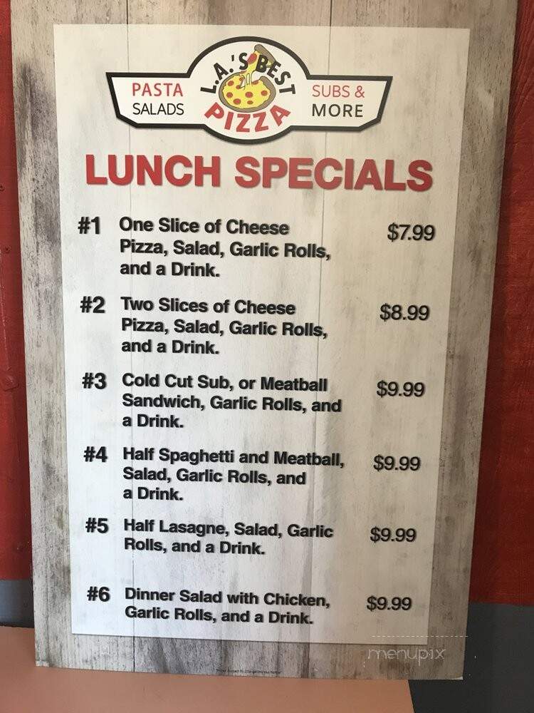 L A Best Pizza - Chatsworth, CA menu_pic