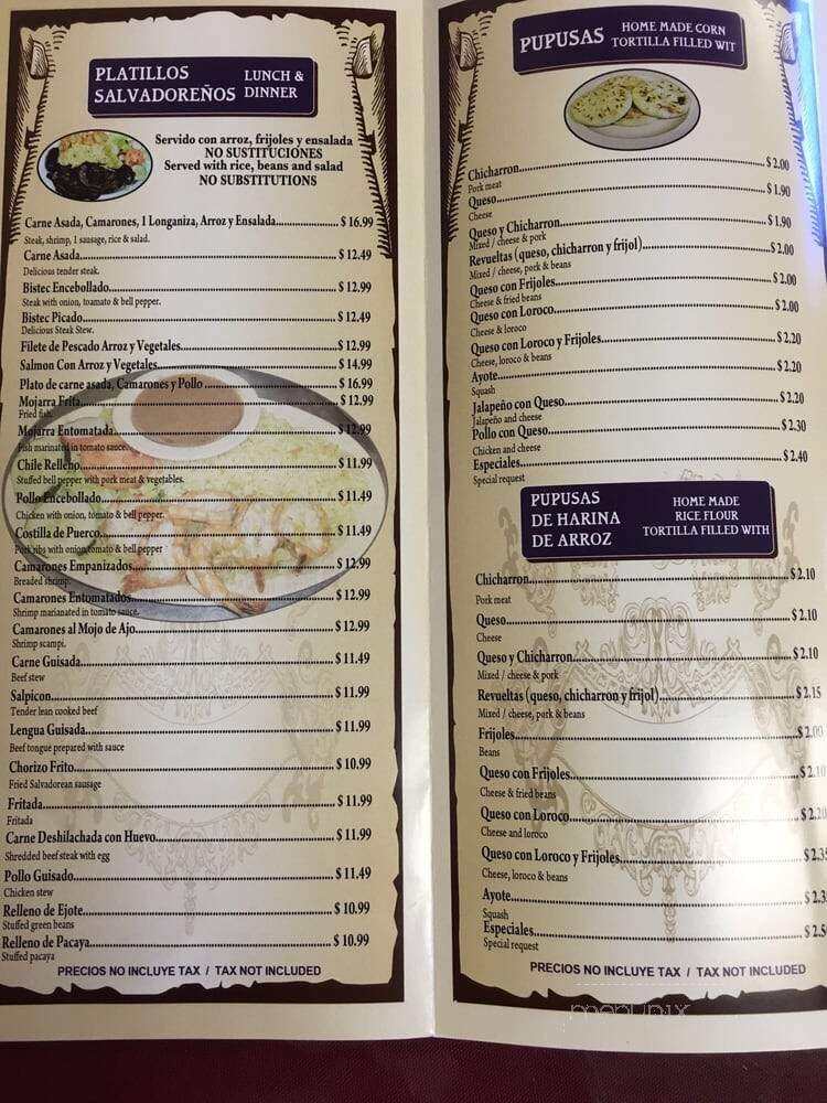 La Carreta Salvadorian Food - Van Nuys, CA menu_pic