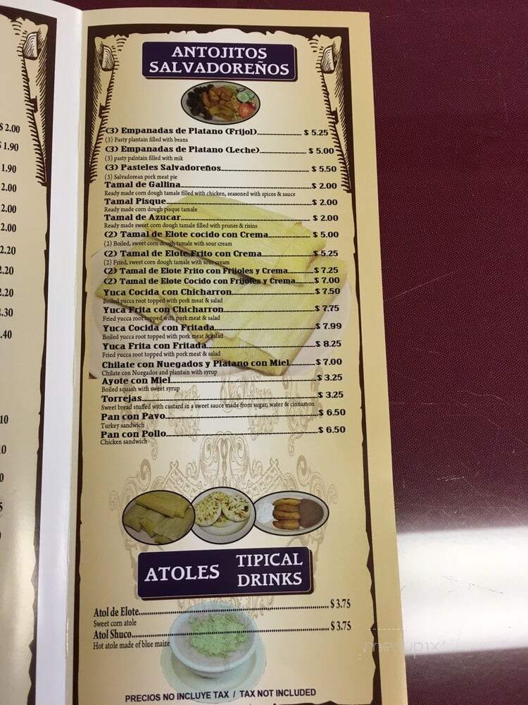 La Carreta Salvadorian Food - Van Nuys, CA menu_pic