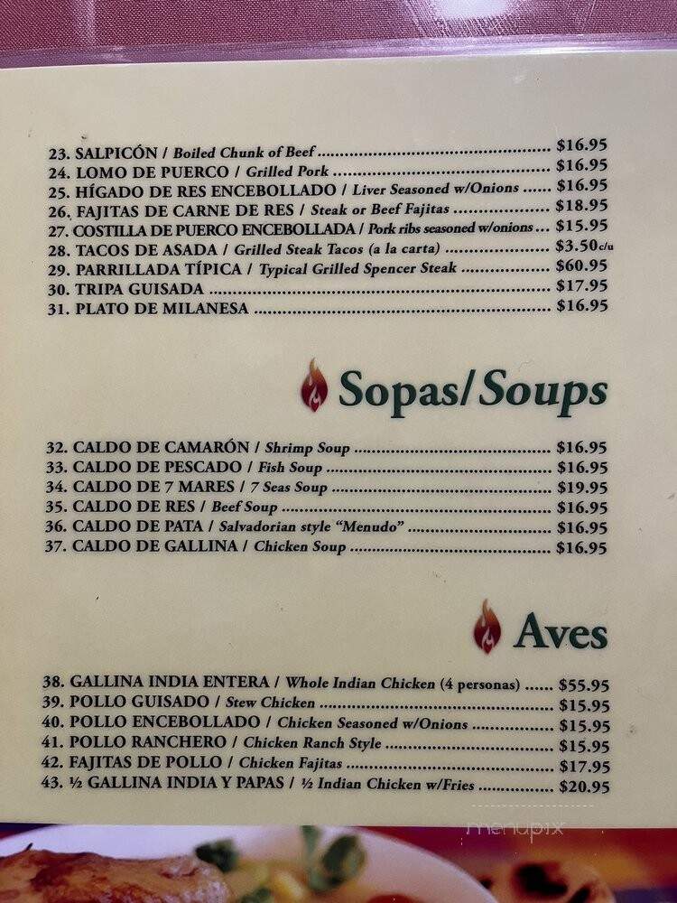 La Nueva Fogata - Van Nuys, CA menu_pic