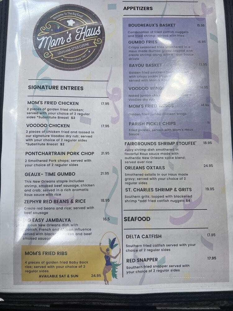 Mom's Bar Be Cue House - Van Nuys, CA menu_pic