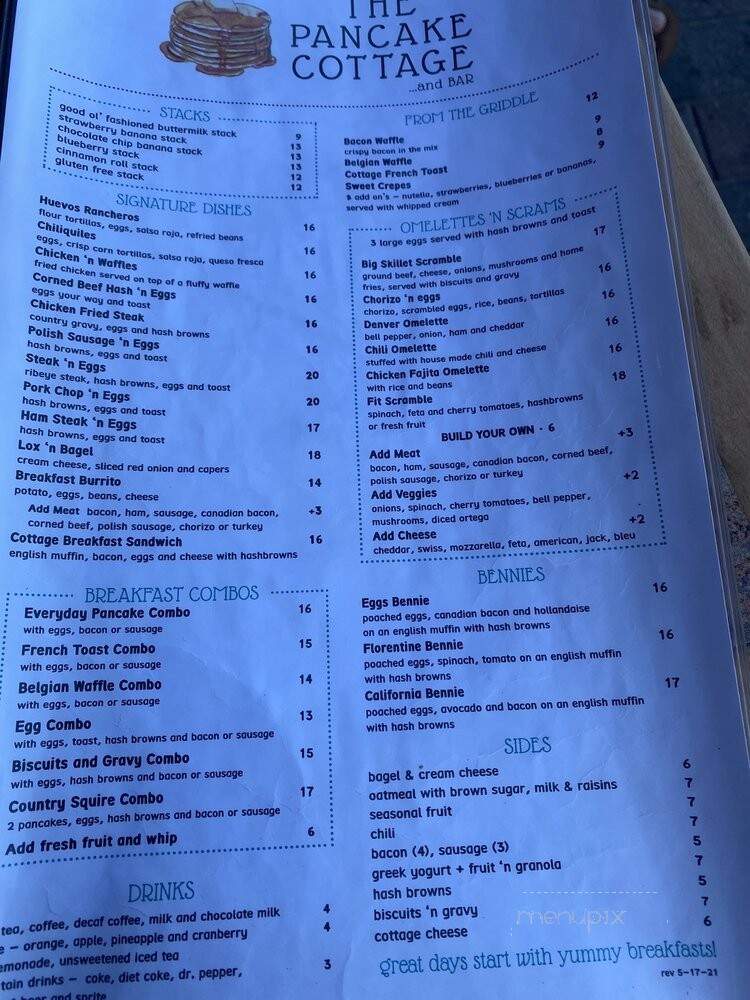 Pancake Cottage - Avalon, CA menu_pic