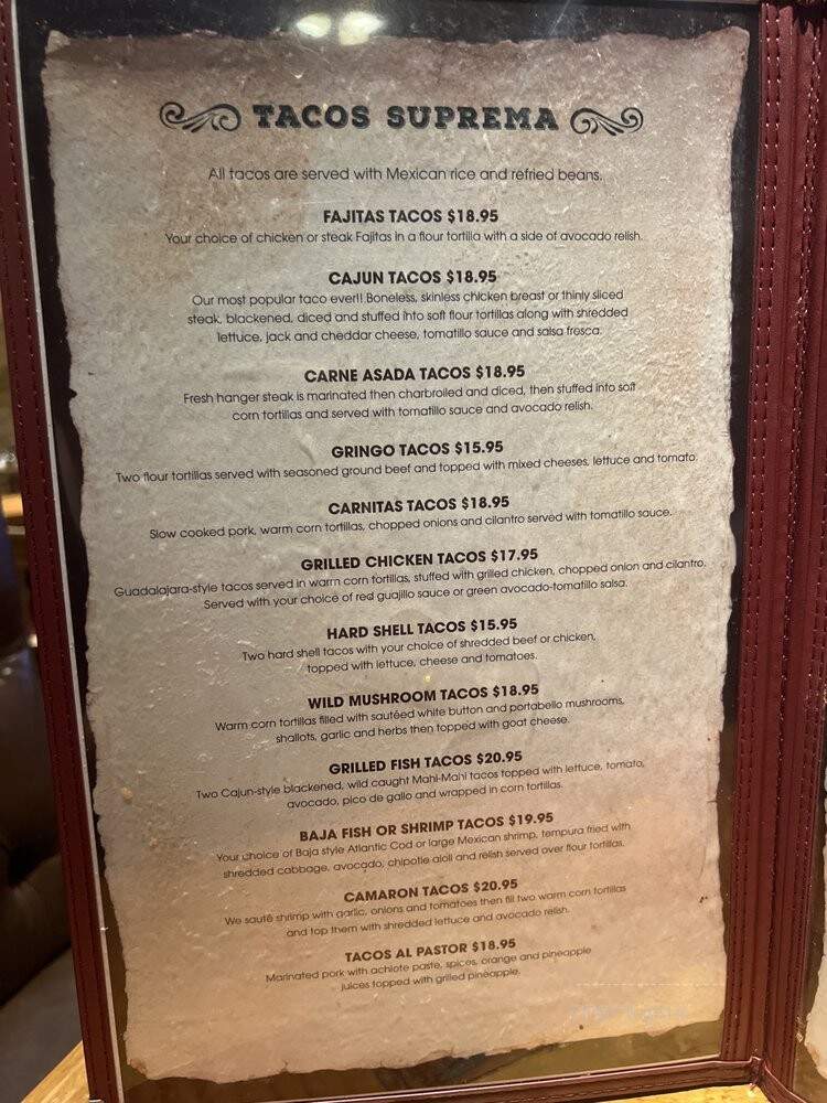 Sagebrush Cantina - Calabasas, CA menu_pic