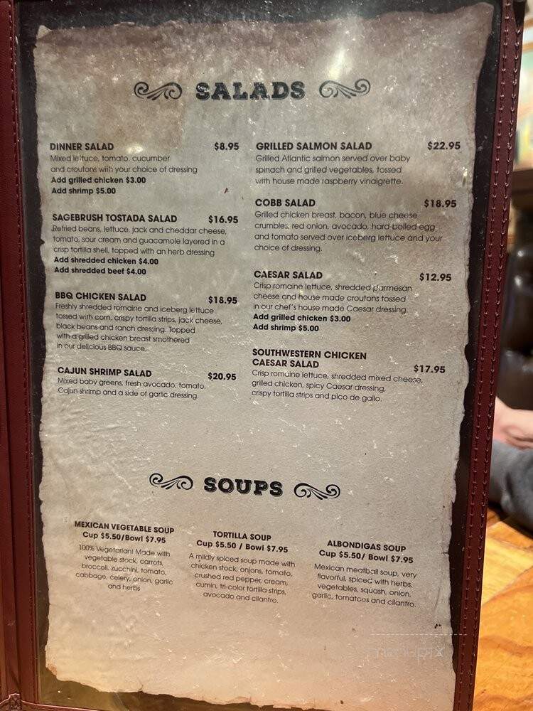 Sagebrush Cantina - Calabasas, CA menu_pic