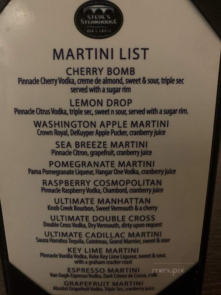 Steve Steakhouse - Avalon, CA menu_pic