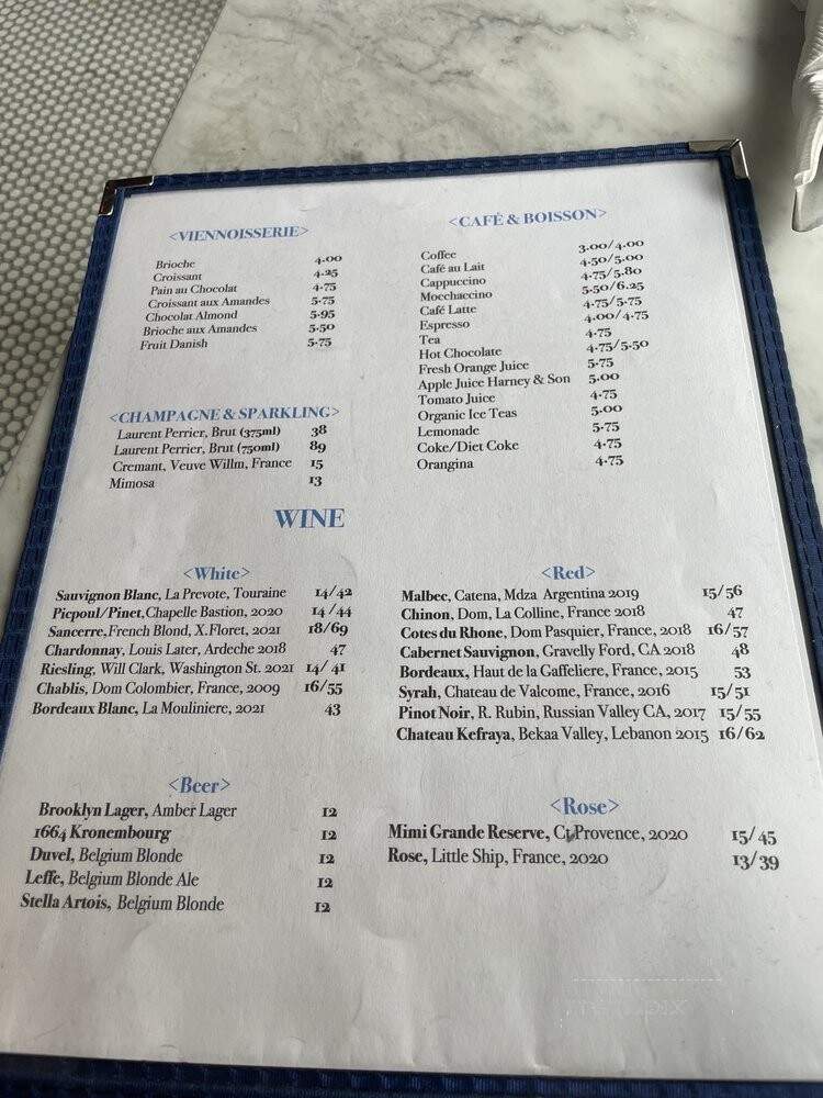 La Bergamote - New York, NY menu_pic