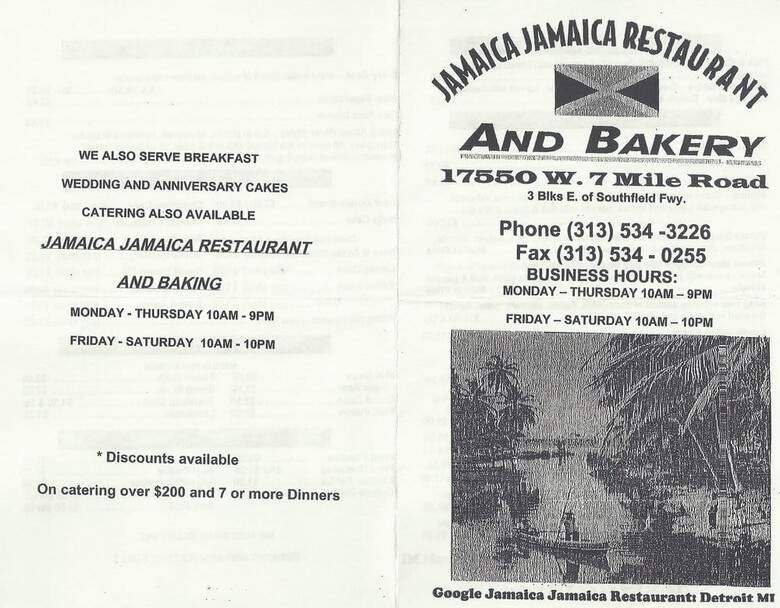 Jamaica Jamaica Restaurant and Bakery - Detroit, MI
