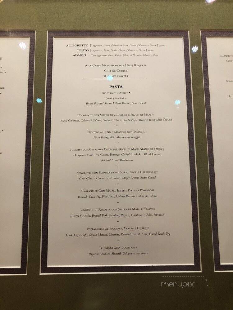 Vivace - Carlsbad, CA menu_pic