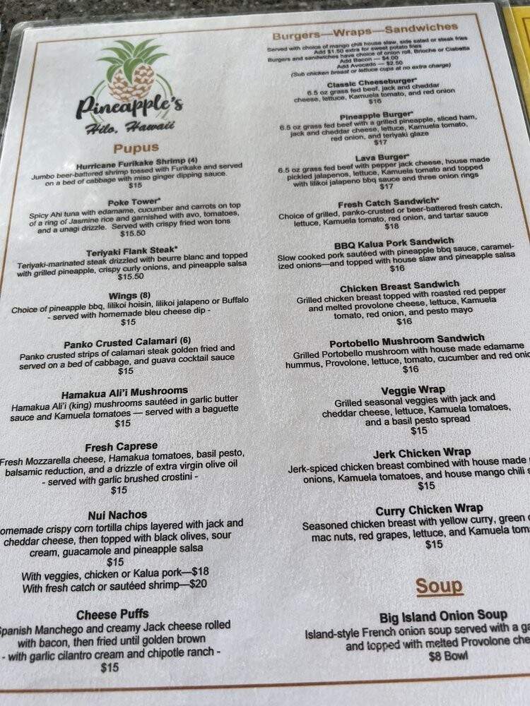Island Fresh Cuisine - Coronado, CA menu_pic