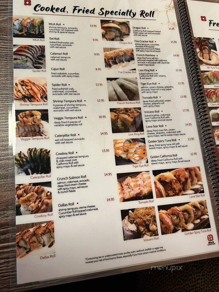 Mua Sushi - Coppell, TX menu_pic